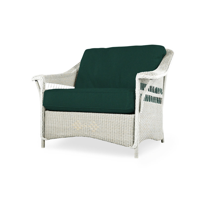 Nantucket Outdoor Lounge Chair, Serene Ocean, Antique White