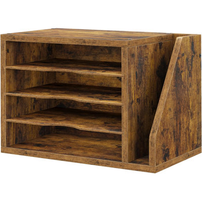Mail Classification Rack, Desktop File Storage Rack, Wooden Desktop Storage Rack With 3 Adjustable Shelves, Suitable For Office And Home Use, Mail Rack For Categorizing Emails, Letter Classification File Rack, Can Store Envelopes, Office Supplies And Mag