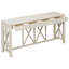 Console avec 4 tiroirs spacieux, table d'entrée moderne de conception entrecroisée avec rangement inférieur ouvert, table de canapé derrière-354878128