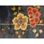Navy Blue Color Field Antique Floral Pattern Chinese Deco Rug
