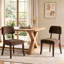 Ensemble de 2 chaises d'appoint Mid-Century rembourrées en bois massif-1143614405