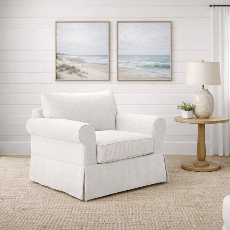 Amari 23" Wide Armchair, Bayou Off White Canvas