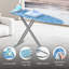Metal Panel Iron Board with Iron Mat, Heat & Scorch Resistant Cover, Adjustable Height Heavy Duty Ironing Board