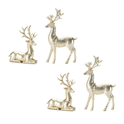 Figurine de cerf des Fêtes (ensemble de 4)