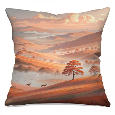 Coussins Rolling Hills With Deer