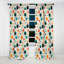 Turquoise rétro Revival Pois Delight I - rideau occultant abstrait - 1 panneaux-107551579