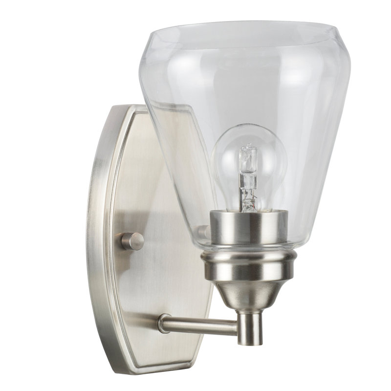 Crossman Dimmable Bath Sconce, Satin Nickel