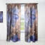 Rideau en velours bleu, luxe abstrait et art moderne - obscurcissant - 1 panneau-120999549
