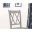 De 2 chaises de salle à manger grises, placage de pin, dossier 2 pièces, style transitionnel gris, dossier, placage-2126555536