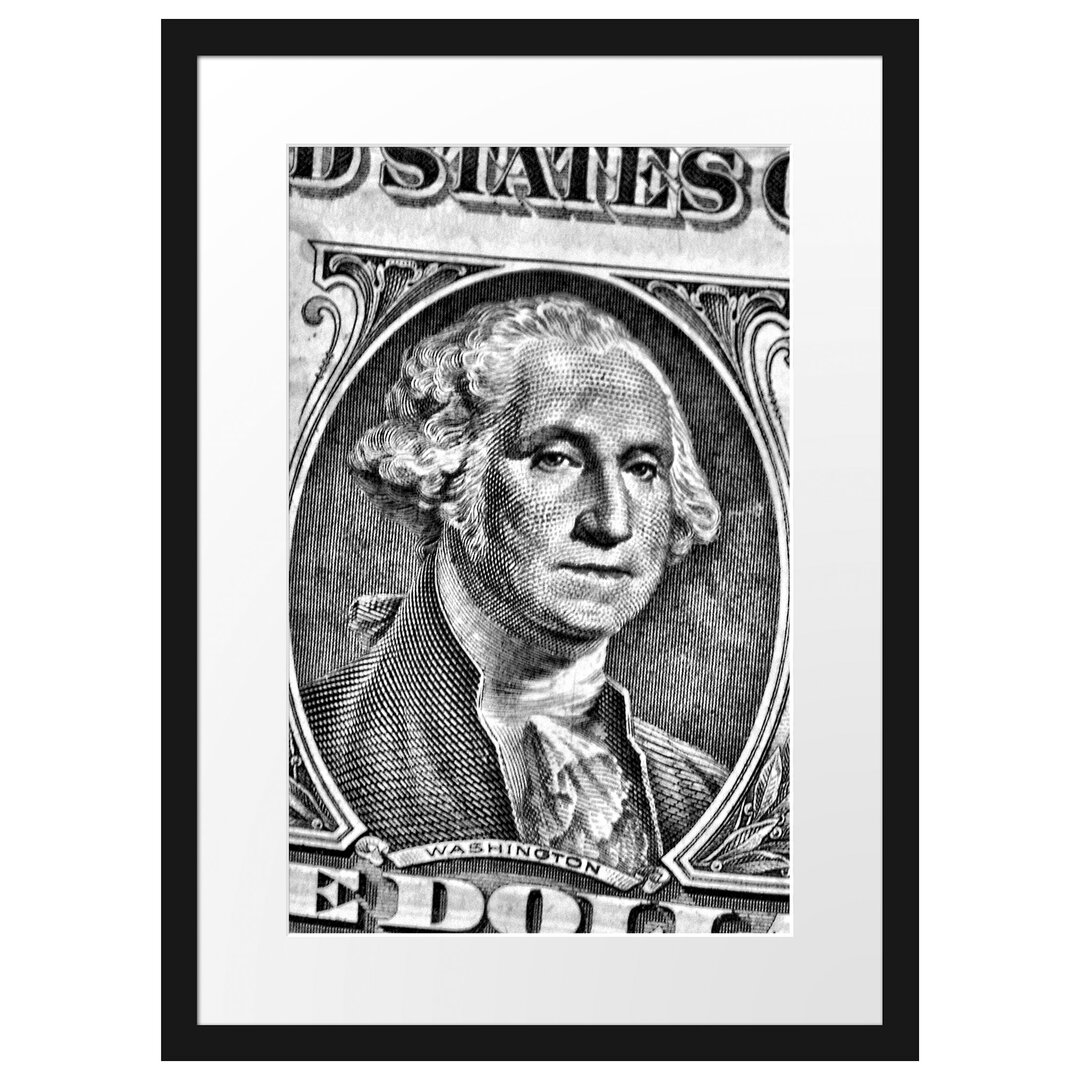 Gerahmtes Poster Geldschein Dollar