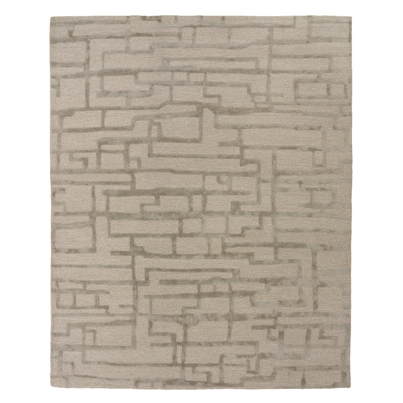 Hand Tufted Wool/Tencel Area Rug, 7'9" x 9'9"