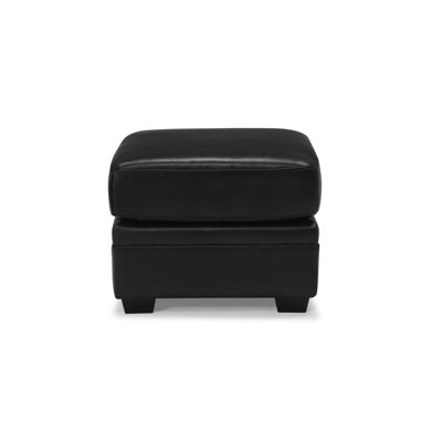 Teague Leather Ottoman