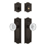 Nostalgic Warehouse Meadows Entry Set with Crystal Meadows Knob