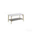 Coffee Table Rectangular Centre Table - For Living Room, Open Space Side Table With Metal Frame