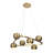 Bhagwan 6-Light Modern Geometric Gold LED Chandelier