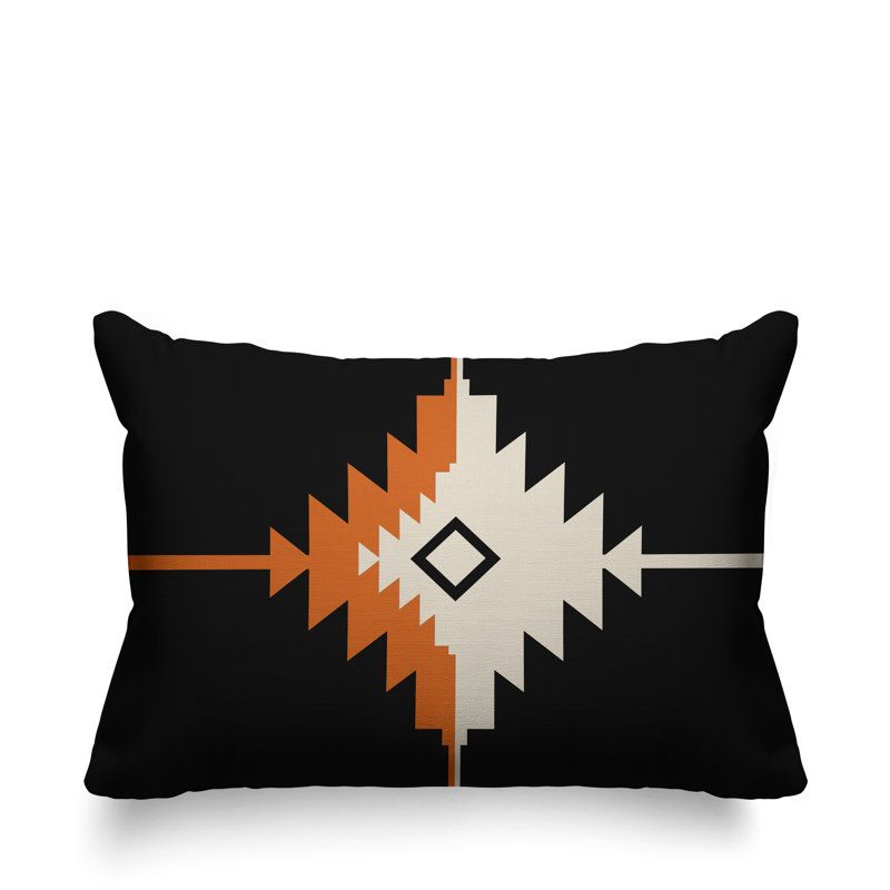 Coussin décoratif intérieur / extérieur Askii Southwestern, Orange