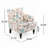 Tufted Back Upholstered Armchair with Nailhead Trim