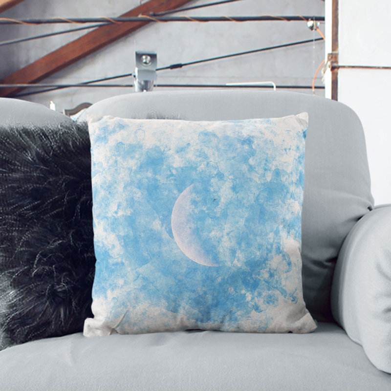 Abstract Square Cushion, Black, 40cm H x 40cm W x 15cm D