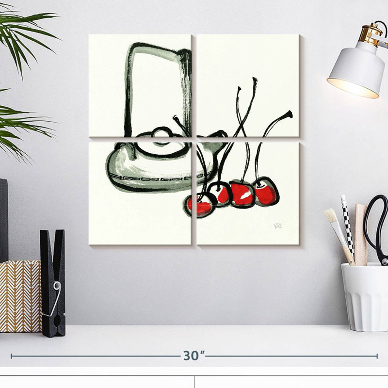 Yarlin Tea And Cherries, 18" H x 18" W