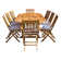 Coster 8 - Person Teak Wood Patio Dining Set with Round Table