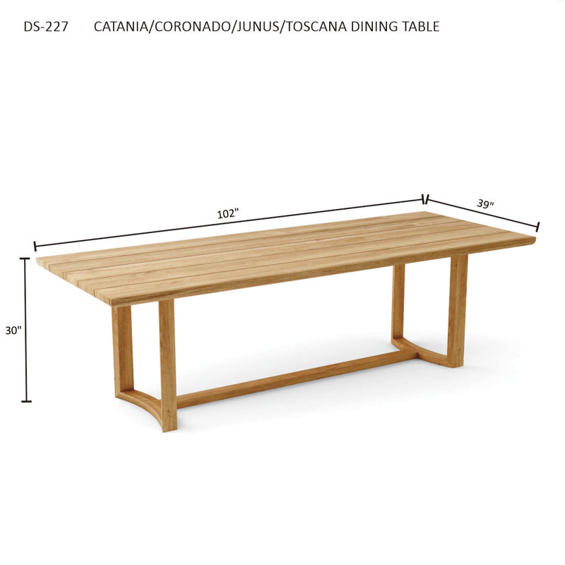 Junus Outdoor Teak Dining Table