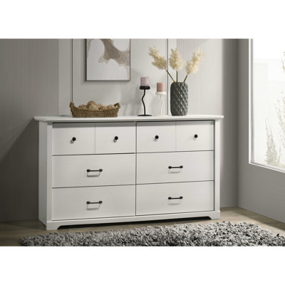Commode 6 tiroirs avec poignées Elara