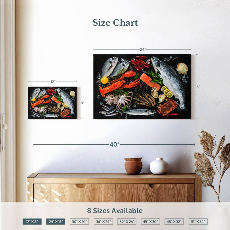 Arrangement de fruits de mer Yarlin, H 16 po x l 24 po