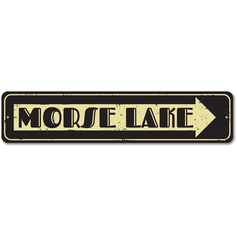 Plaque en métal Lake, H 6 po x l 24 po x P 0,06 po