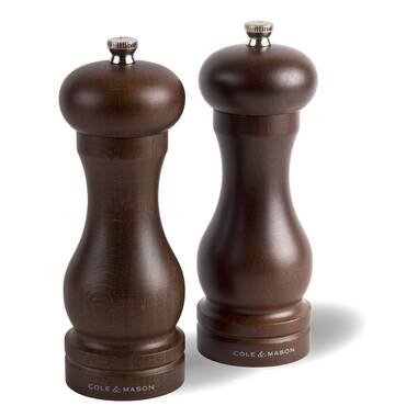 COLE & MASON BASICS BEECH WOOD & ACRYLIC SALT & PEPPER MILL SET – Cole &  Mason US