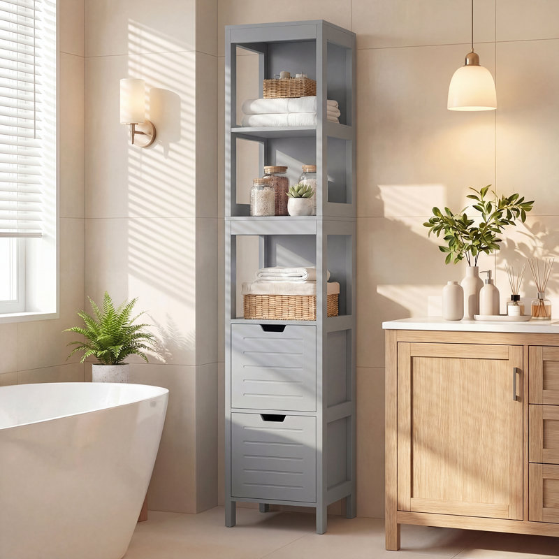 Freestanding Bathroom Storage, Grey