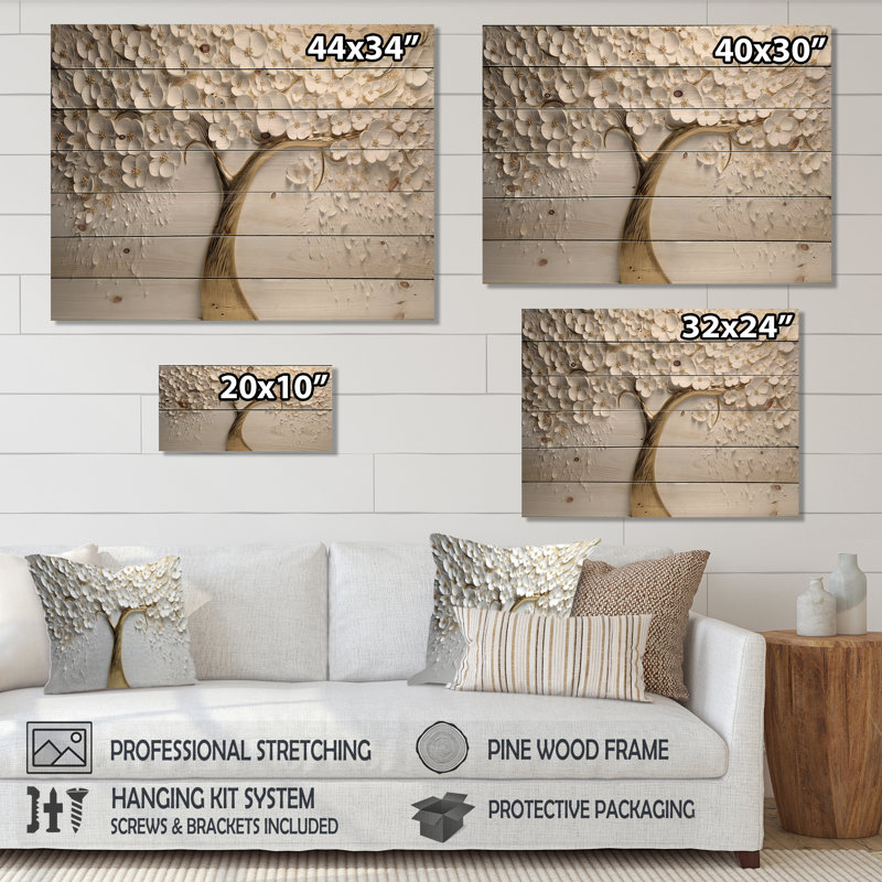 Panneaux de décoration murale Edgerton - Paysages en bois, H 24 po x l 32 po