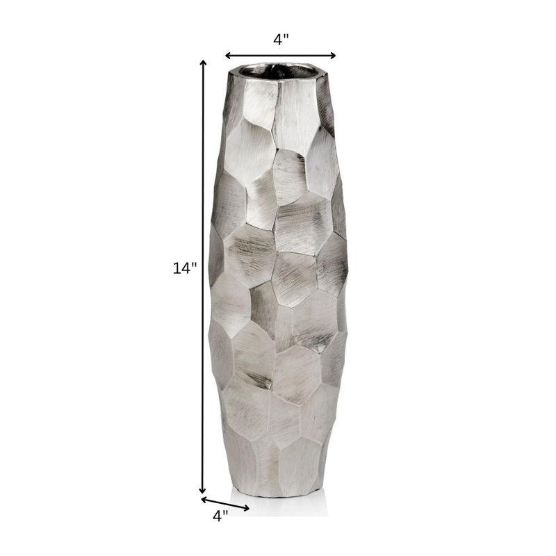 Vase argenté Cairoe Facetado