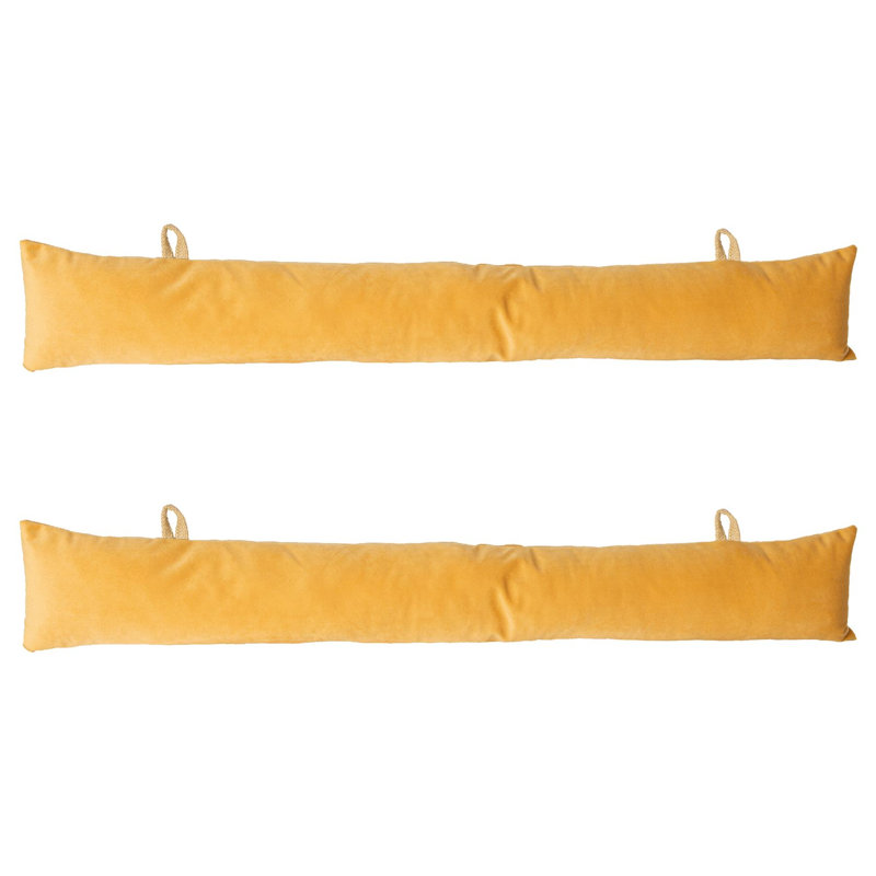 Velvet Draft Excluder, Yellow