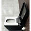 Toilette intelligente pour salle de bain avec réservoir intégré, chasse d'eau automatique, siège chauffant, télécommande, affichage à DEL, affichage de connexion carré noir à utiliser-121599362
