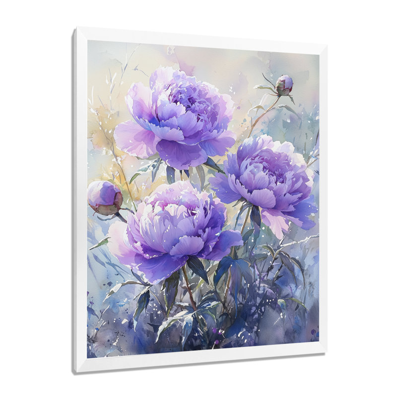 Kesterson - Art mural floral, H 20 po x l 12 po, Reproduction encadrée d'une seule photo, Blanc