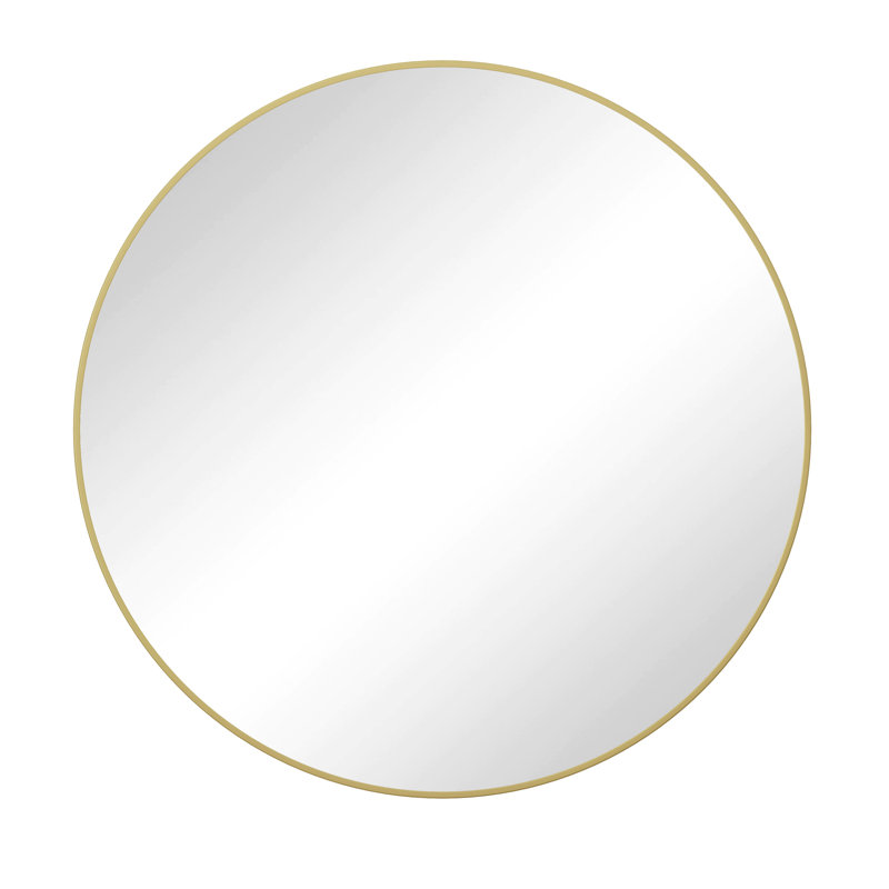 Wall Mirror 36 Inch  Circular Mirror Metal Framed Mirror Round Vanity Mirror Dressing Mirror, For Bathroom, Living Room, Bedroom Wall Decor