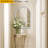 Arched Windowpane Wall Mirror, 35.4"x25.6", Distressed White, Farmhouse Decorative Accent Mirro-796206617