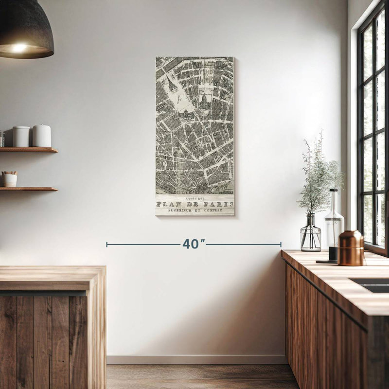 Plan De Paris On Wood