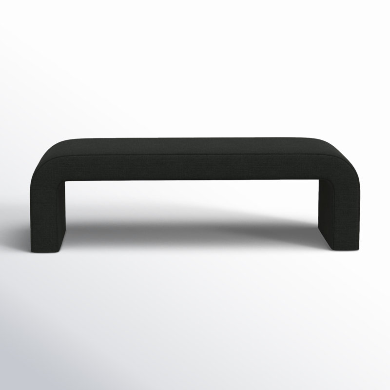 Barley Upholstered Bench, Classic Black Linen