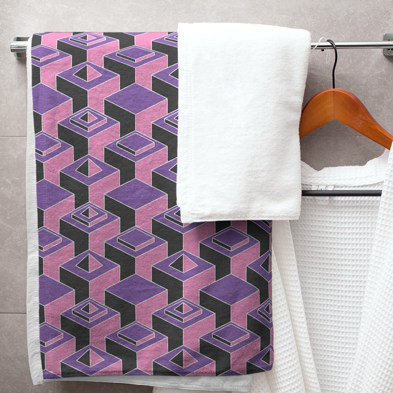 Jordao Bath Towel, Purple/Pink