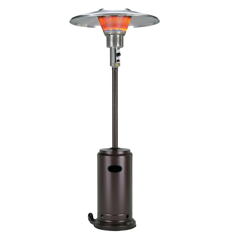Bronze Steel 90" Propane Patio Heater with Safety Shutoff