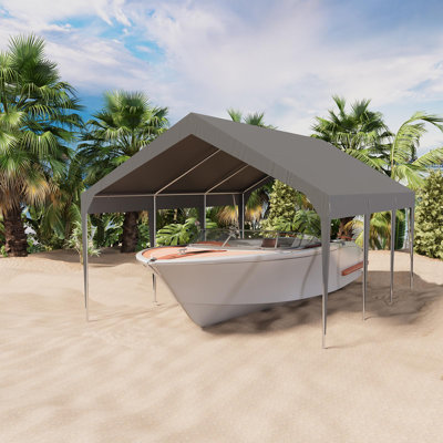 Auvent 10 x 20 pi pour abri d'auto robuste et résistant aux rayons UV