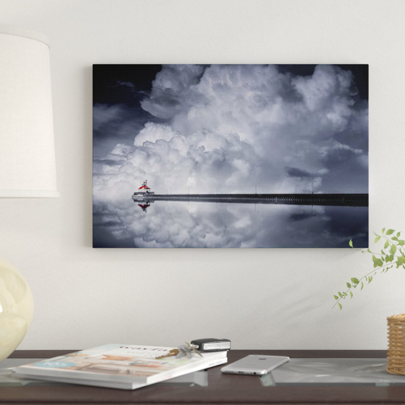 « cloud desending » par like it, reproduction d’art sur toile tendue, H 18 po x l 26 po x P 1,5 po, Toile tendue