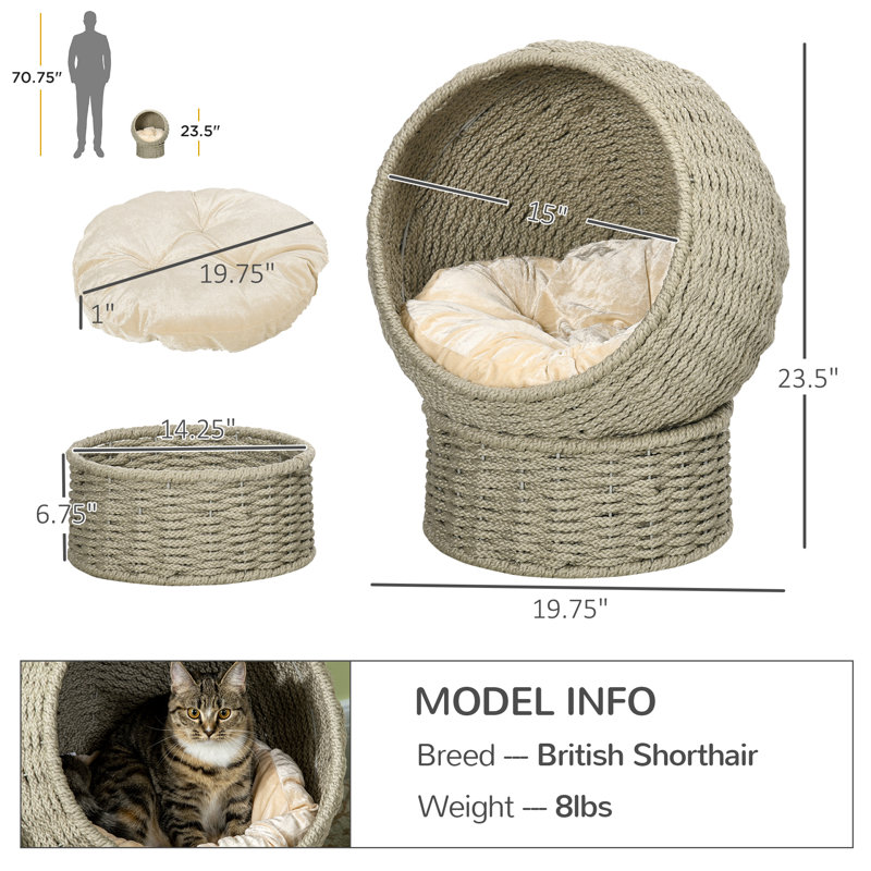Lit pour chat Comeka, Gris