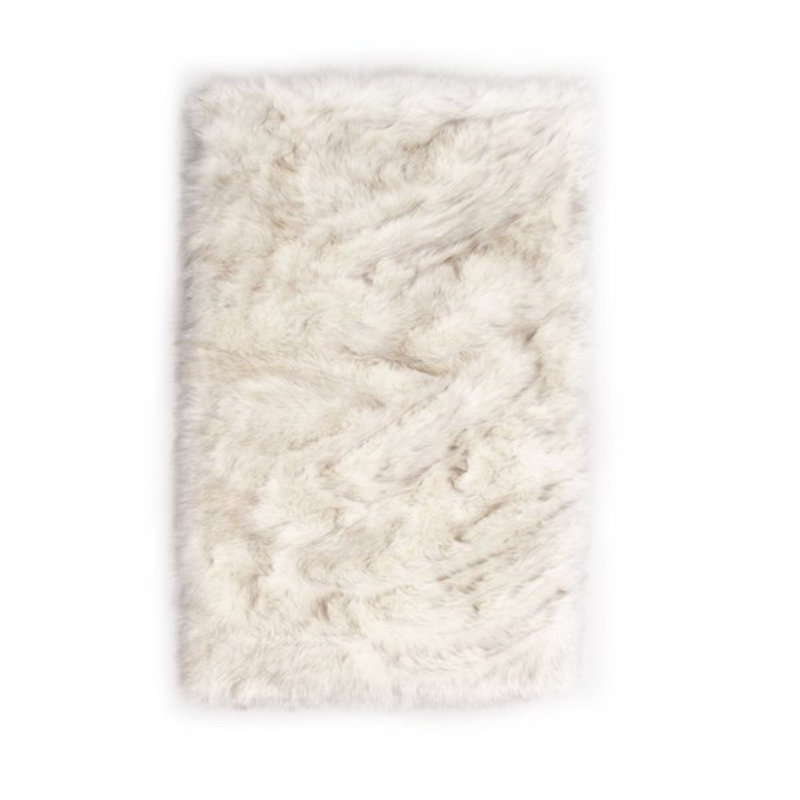 Cassini Faux Fur Indoor Rug, Rectangle 6' x 9'