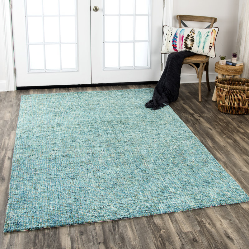 Zellmer Hand Tufted Wool Geometric Indoor Rug, Rectangle 5' x 8'