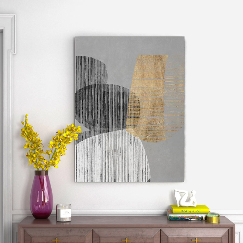 Baughman Adjacent Shapes II - reproduction sur toile, H 40 po x l 30 po x P 1 po, Toile tendue