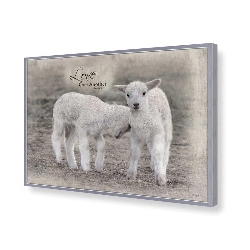 «Love One L'autre» par Robin-Lee Vieira, reproduction d'art, 12 W x 8 H, Silver, Framed Print