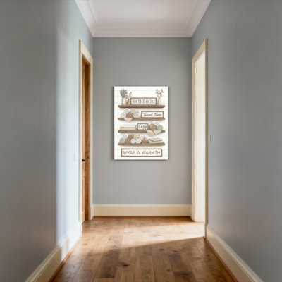 Ensemble de tablettes de ferme avec serviettes et enseignes sur toile tendue, impression sur toile