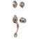 Handleset with Deadbolt and Door Knob and Rosette